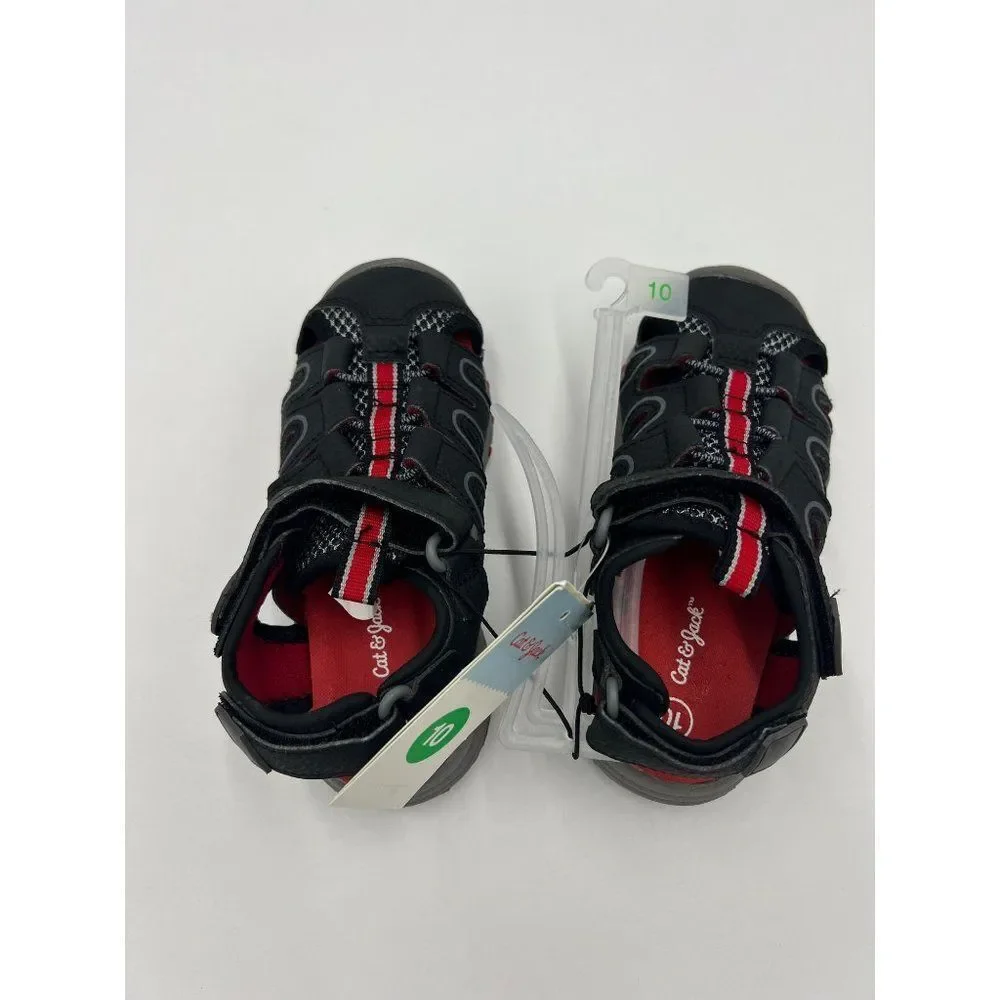 Brand New Cat & Jack Toddler Boys'‎ Black Sandals Size 10 / Casual Shoes